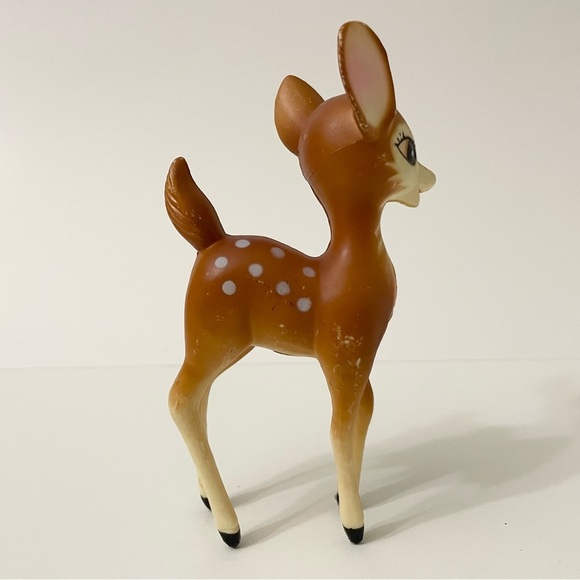 Vintage Bambi Deer Fawn Hard Plastic Figurine 6” Tall Hong Kong - Picture 10 of 16